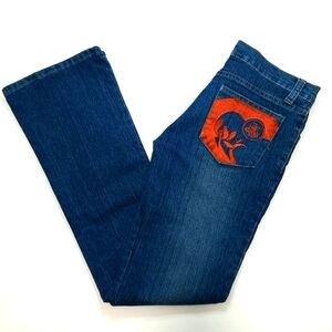 Hot Chicks Jeans, 5 Pocket, Boot Cut Enbroided Back Pockets Sz 3 New Without Tag
